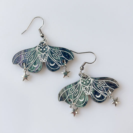 MOTH ACRYLIC EARRINGS