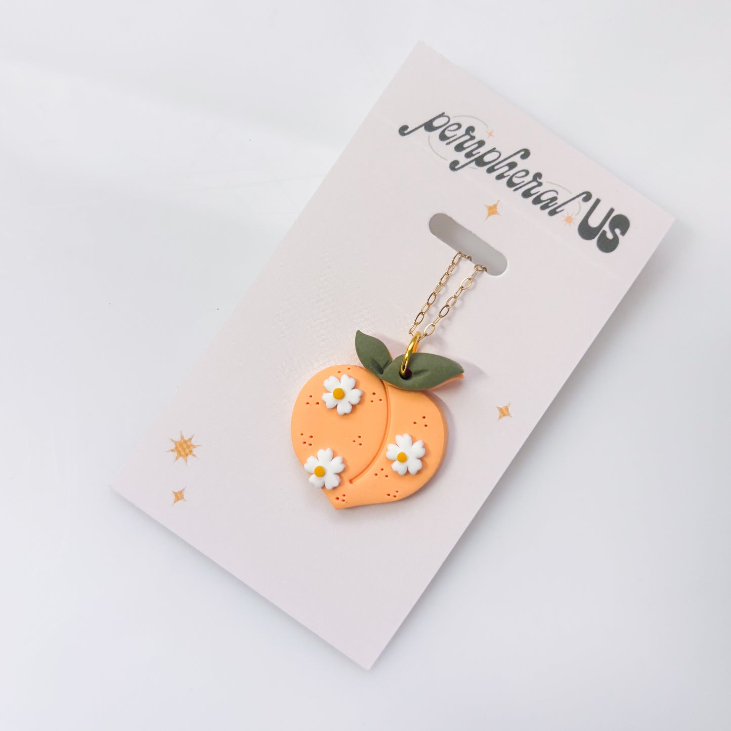 DAISY DOTTED PEACH NECKLACE