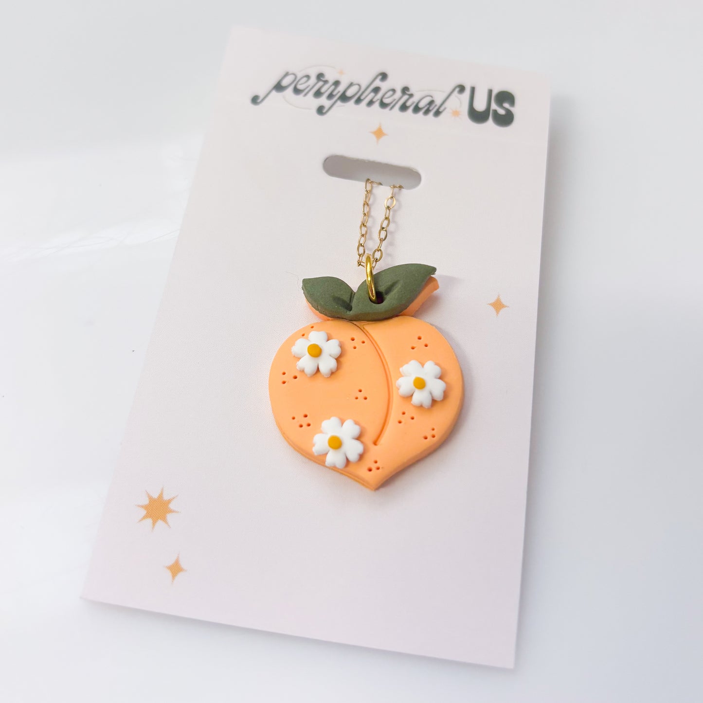 DAISY DOTTED PEACH NECKLACE
