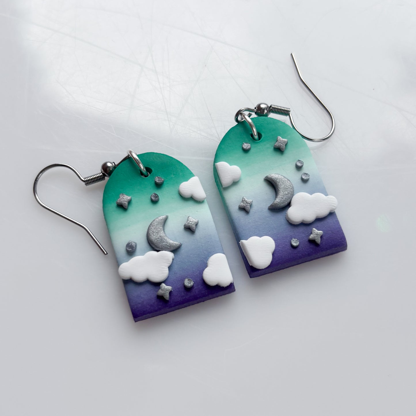 CLOUDY ARCH EARRINGS (GAY/MLM FLAG)