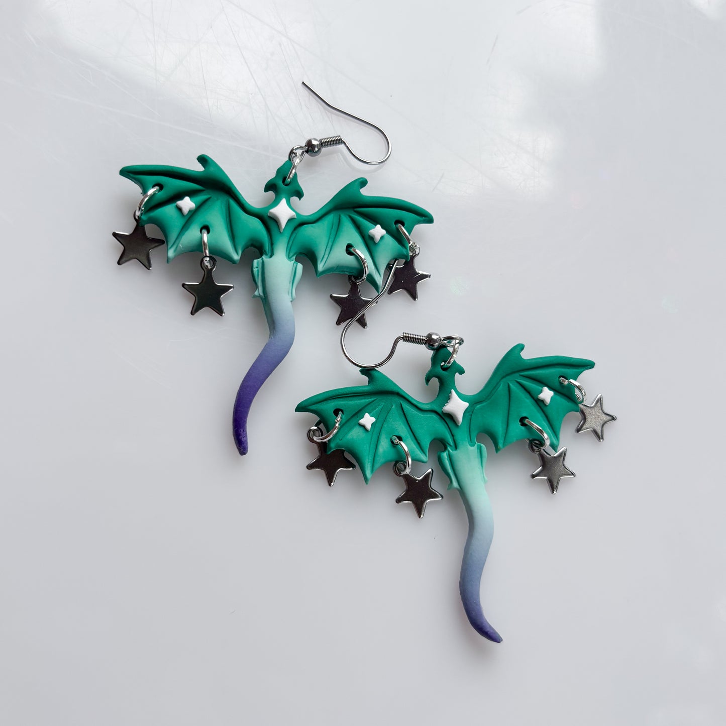 DRAGON EARRINGS (GAY/MLM FLAG)