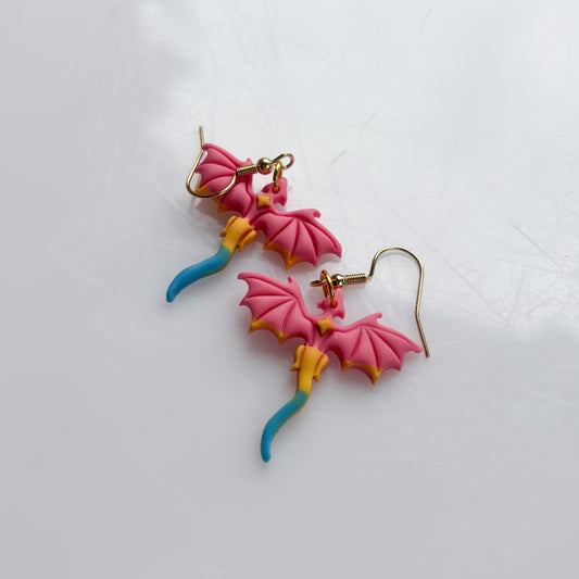 MINI DRAGON EARRINGS (PAN FLAG)