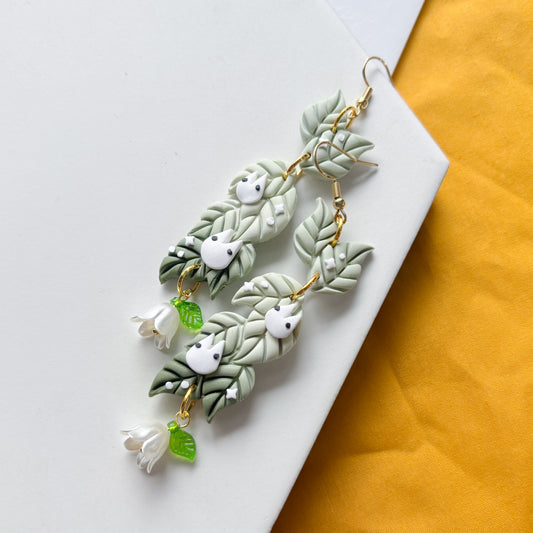 TOTORO LEAF DANGLES EARRINGS