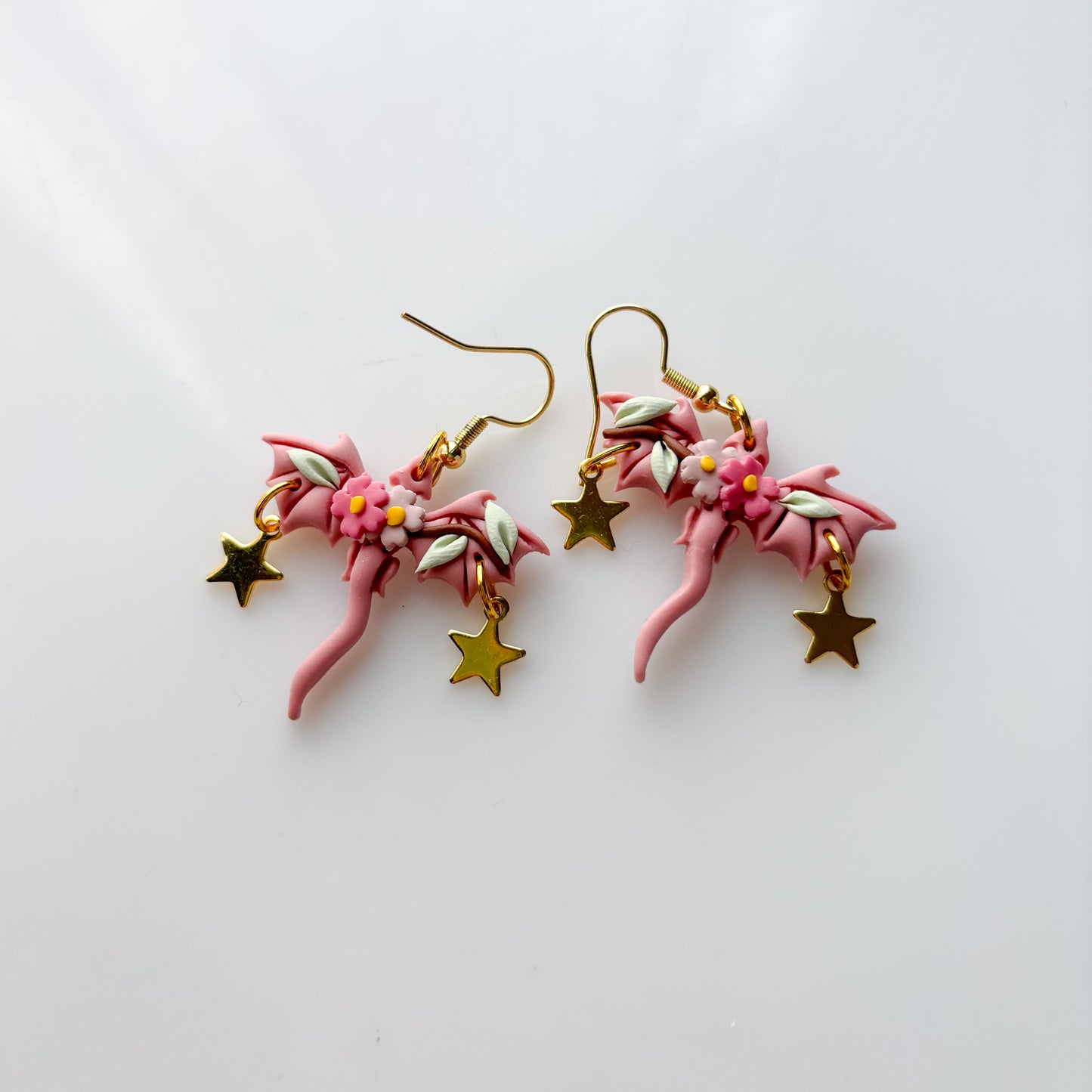 CHERRY BLOSSOM MINI DRAGON EARRINGS