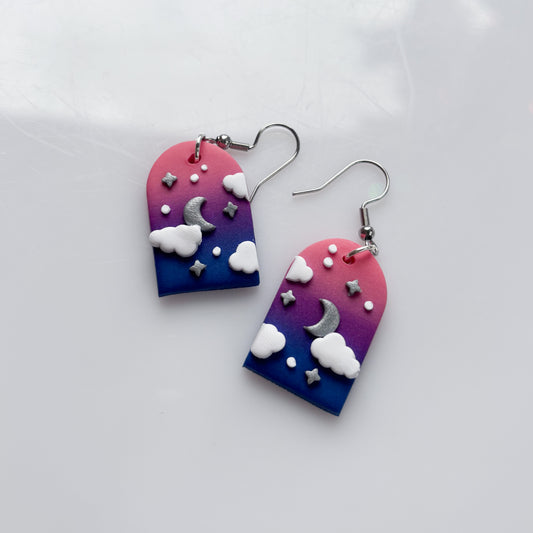 CLOUDY ARCH EARRINGS (BI FLAG)