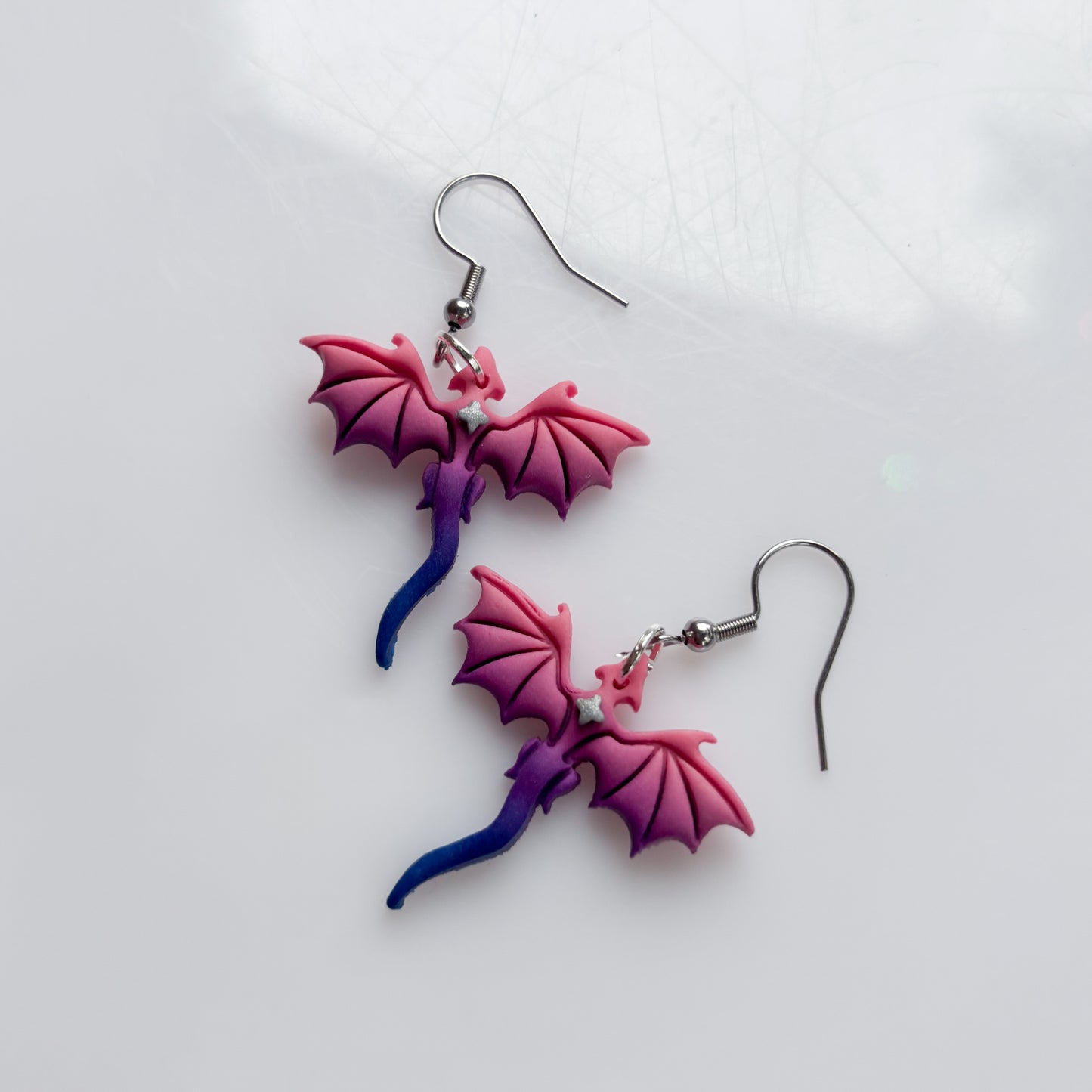 MINI DRAGON EARRINGS (BI FLAG)