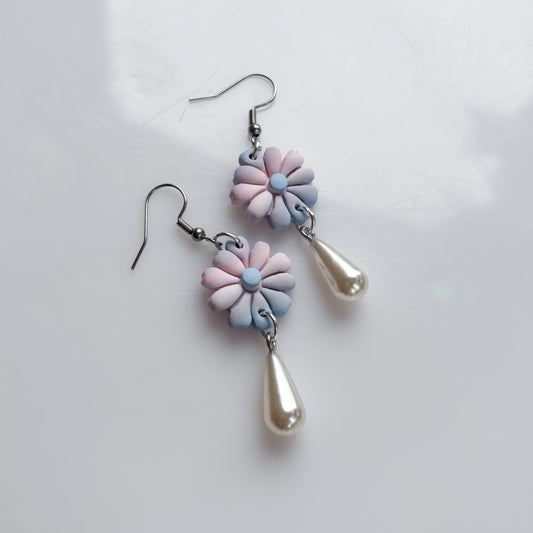 FLOWER EARRINGS (TRANS FLAG)
