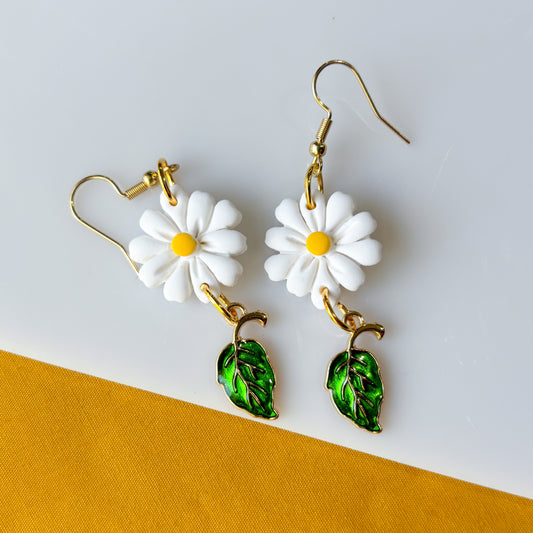 DAISY & LEAF EARRINGS