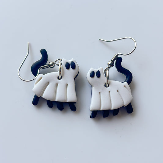 GHOST CAT EARRINGS