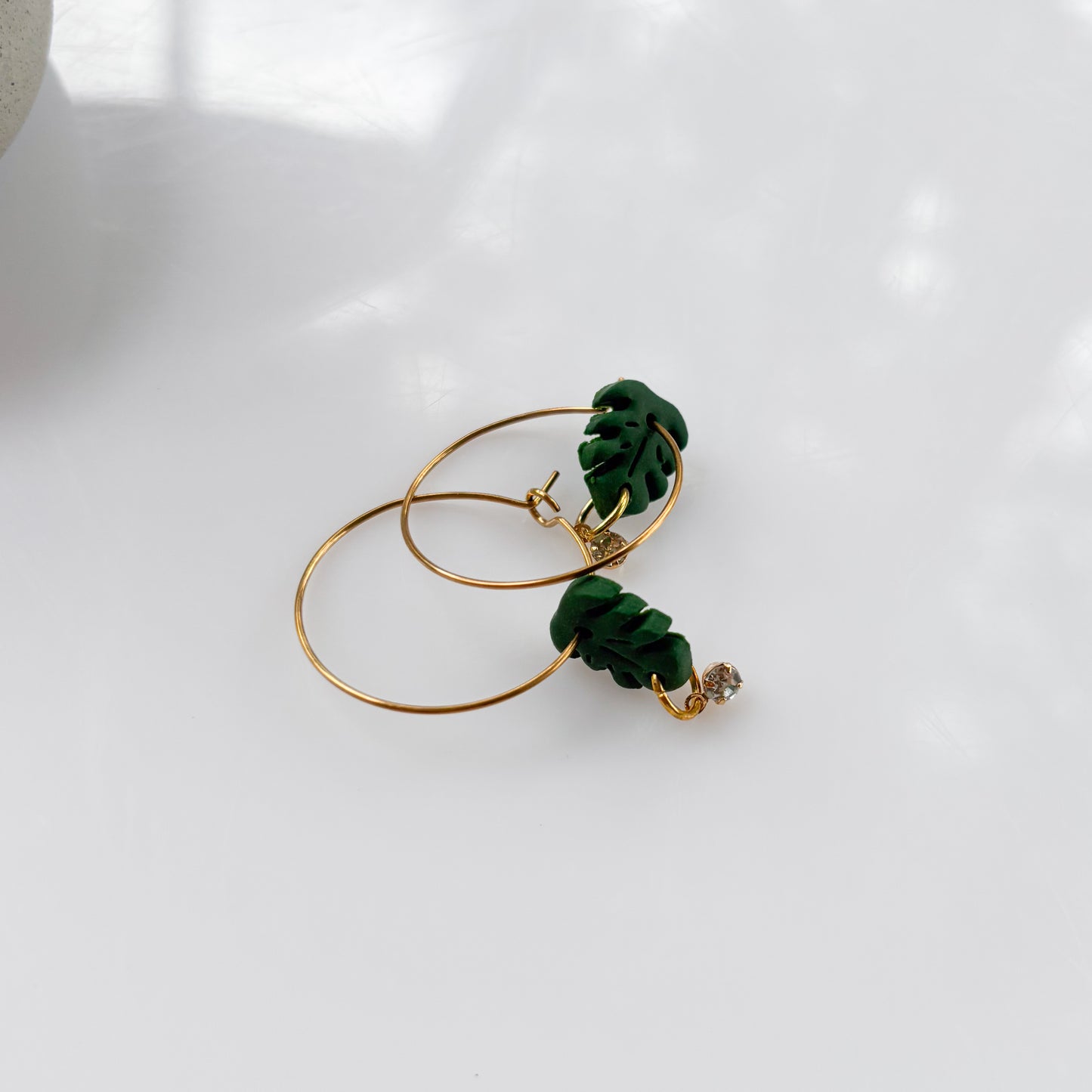 MONSTERA HOOP EARRINGS