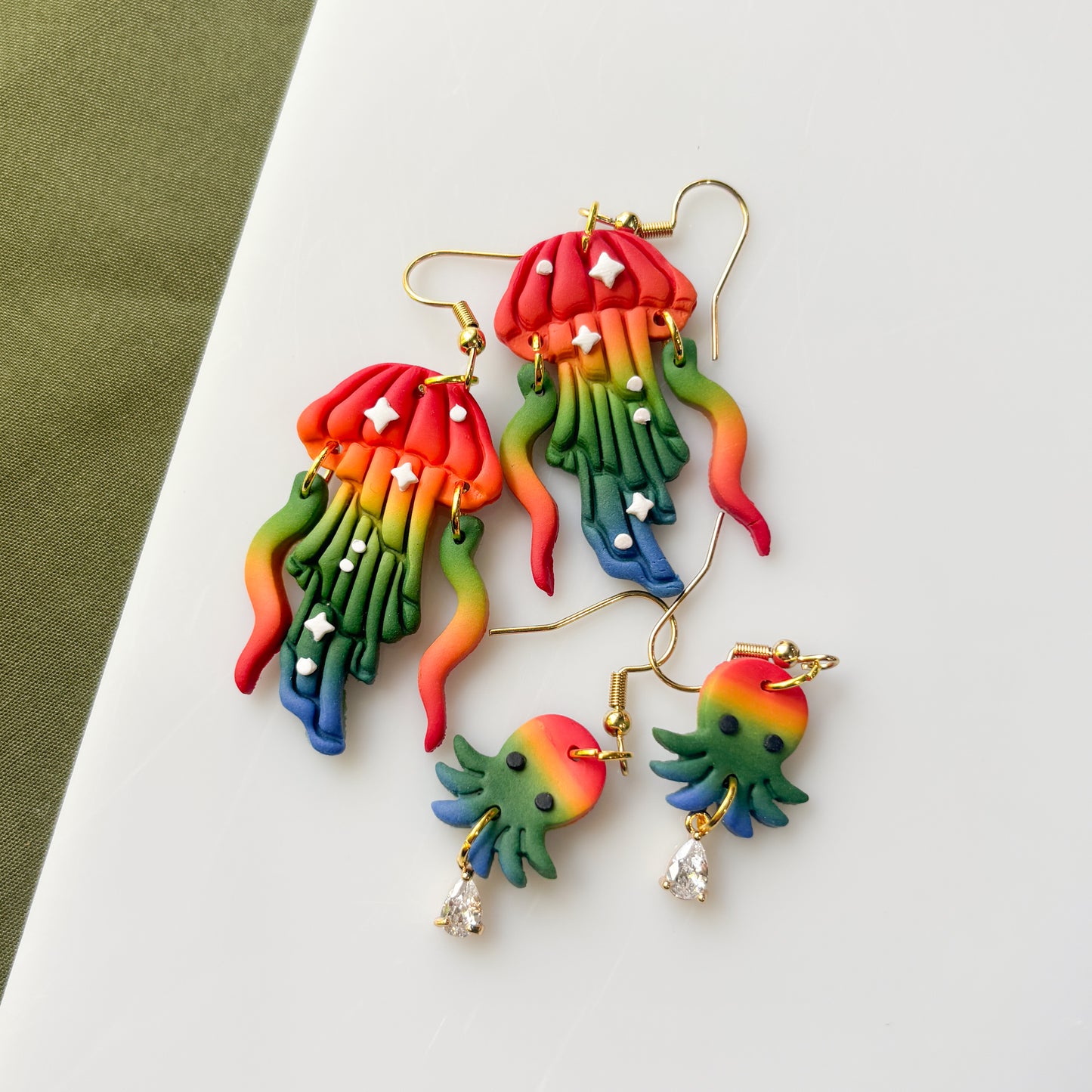 RAINBOW OCTOPUS EARRINGS