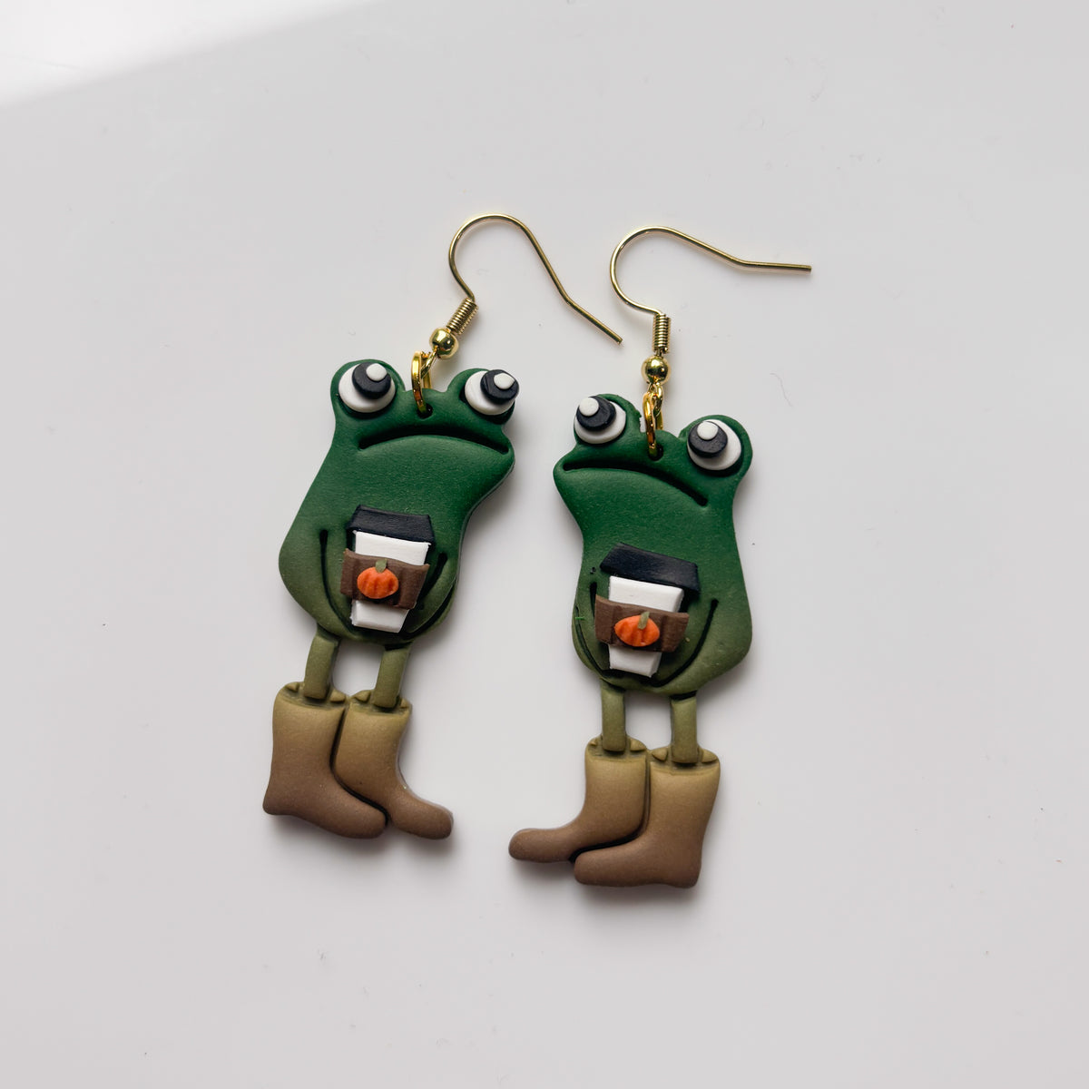 PUMPKIN SPICE AWKWARD FROGS EARRINGS