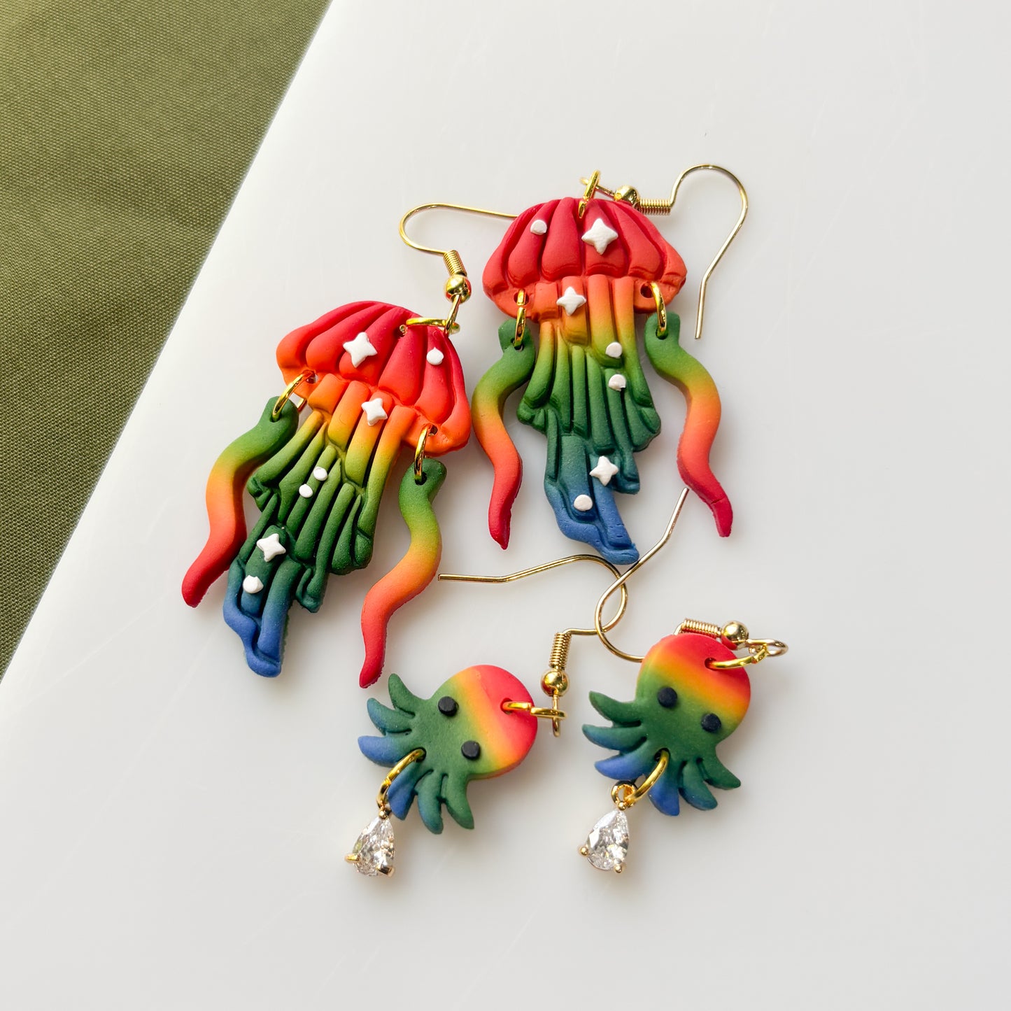 RAINBOW JELLYFISH EARRINGS