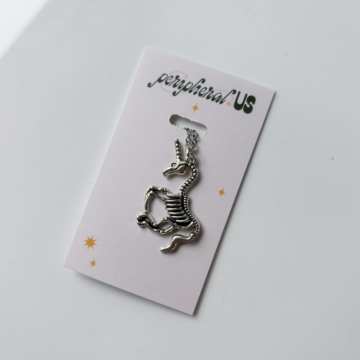 UNICORN SKELETON CHARM NECKLACE