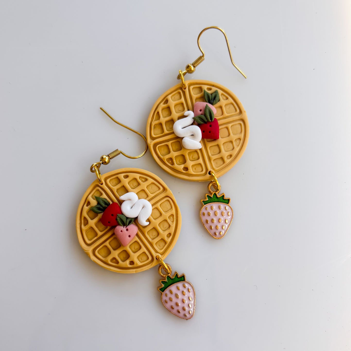 STRAWBERRY WAFFLES EARRINGS