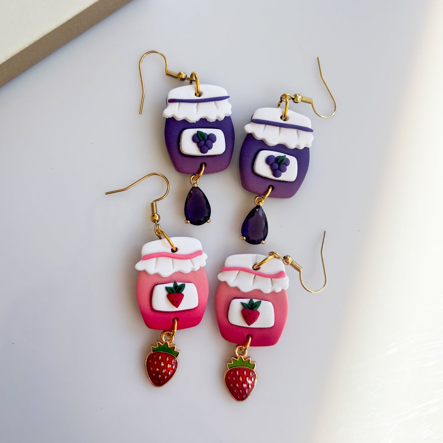 GRAPE JAM JAR EARRINGS