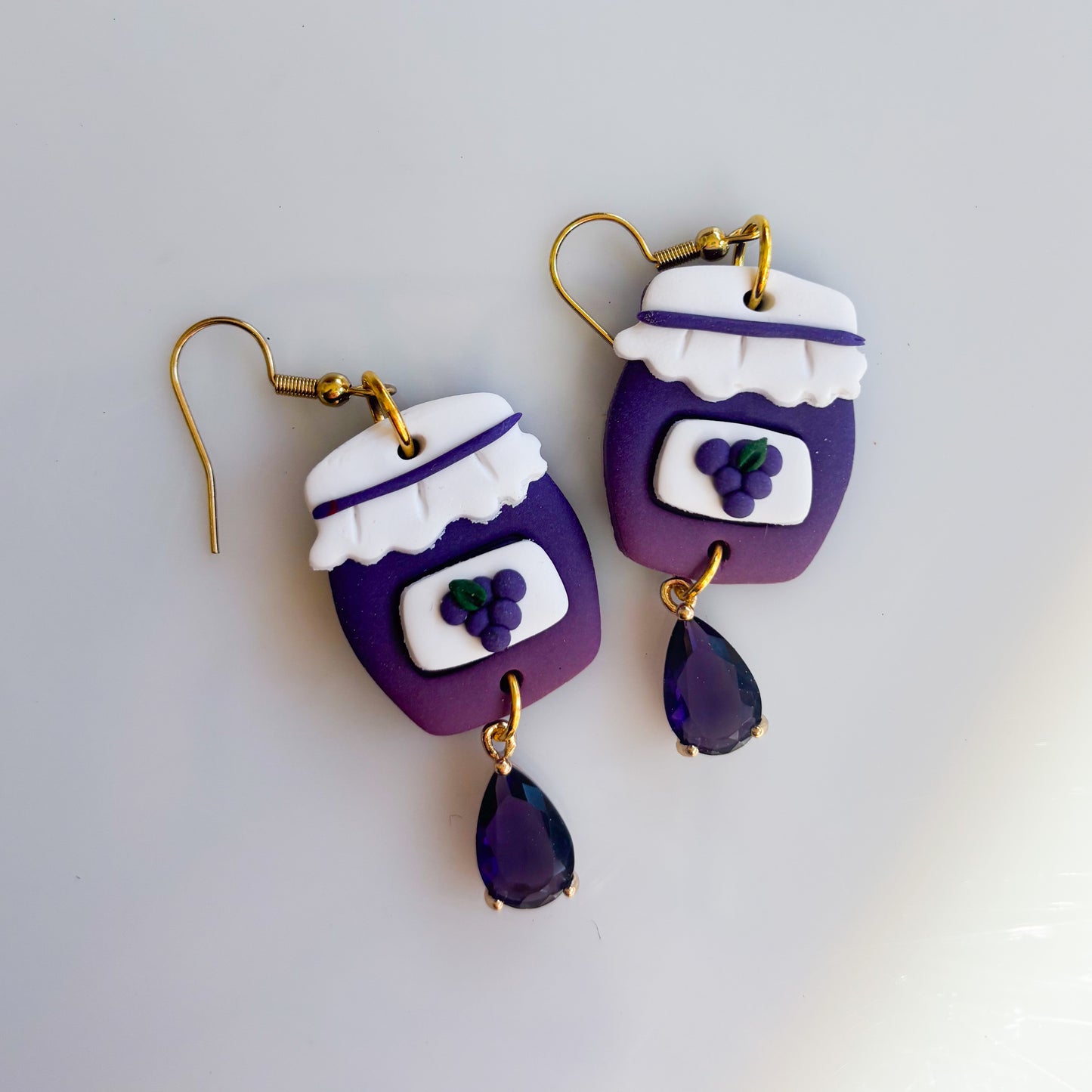 GRAPE JAM JAR EARRINGS