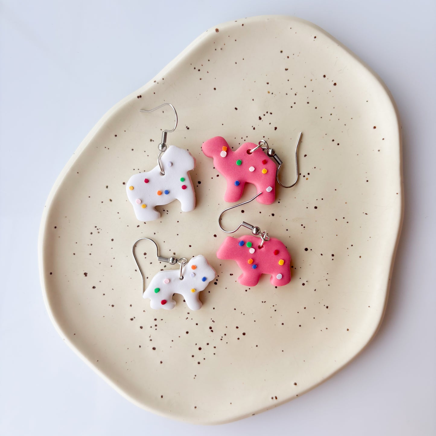 ANIMAL COOKIE EARRINGS (SILVER)