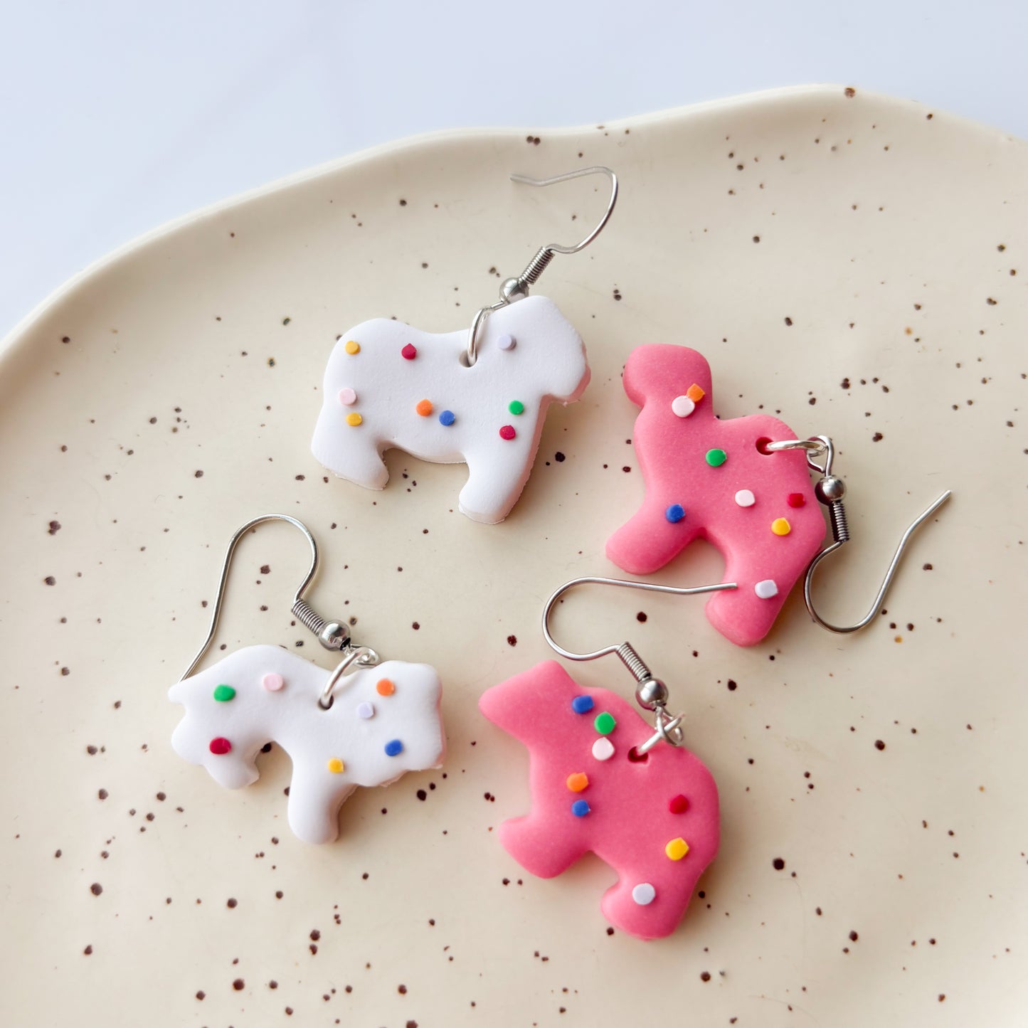 ANIMAL COOKIE EARRINGS (SILVER)