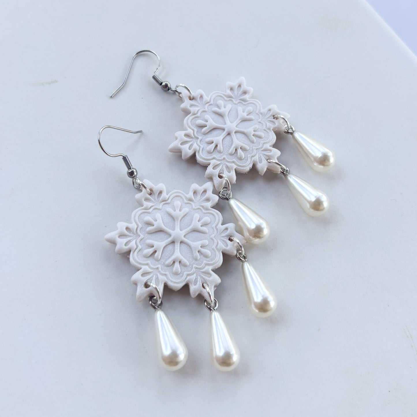 BIG SNOWFLAKE EARRINGS