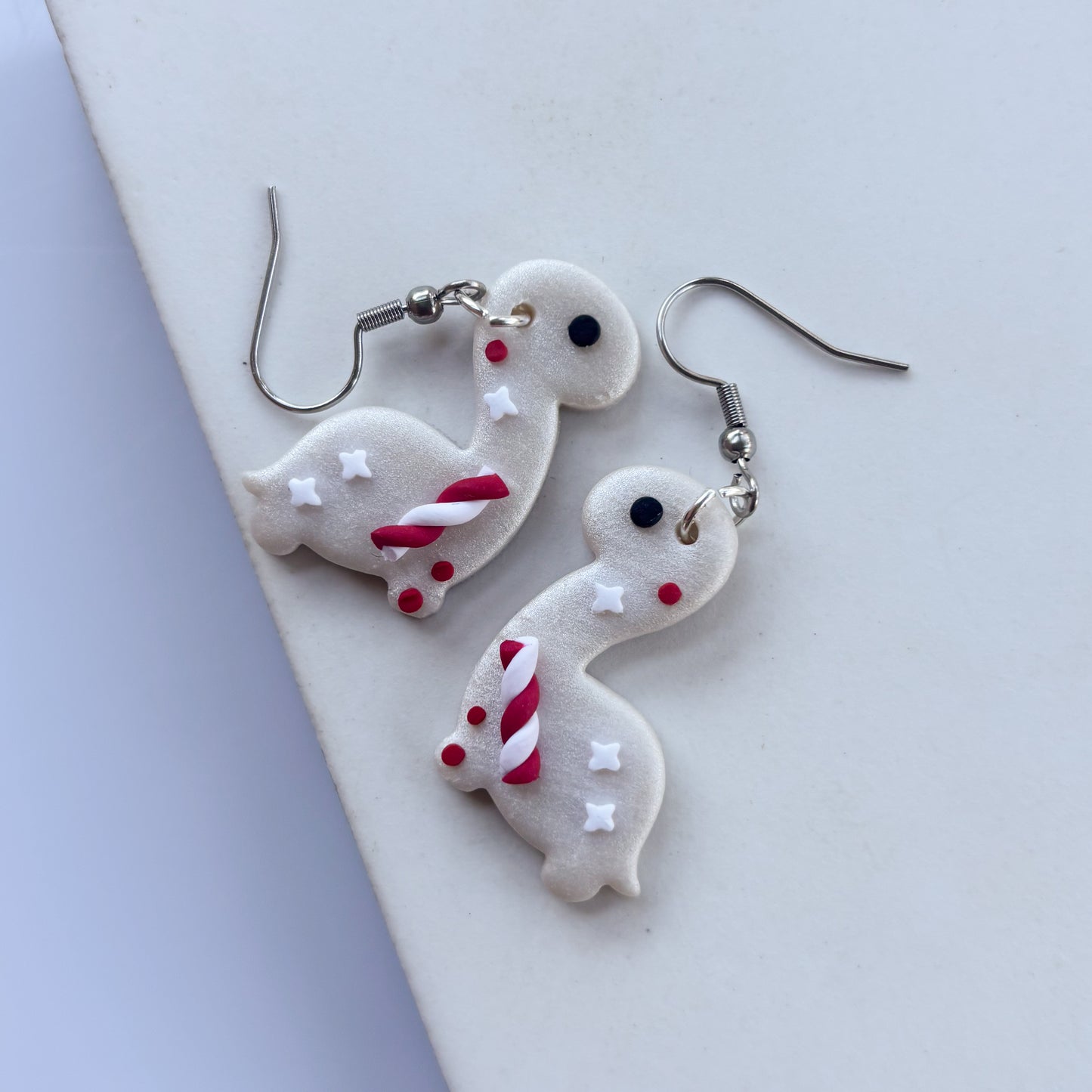 PEPPERMINT DINO EARRINGS