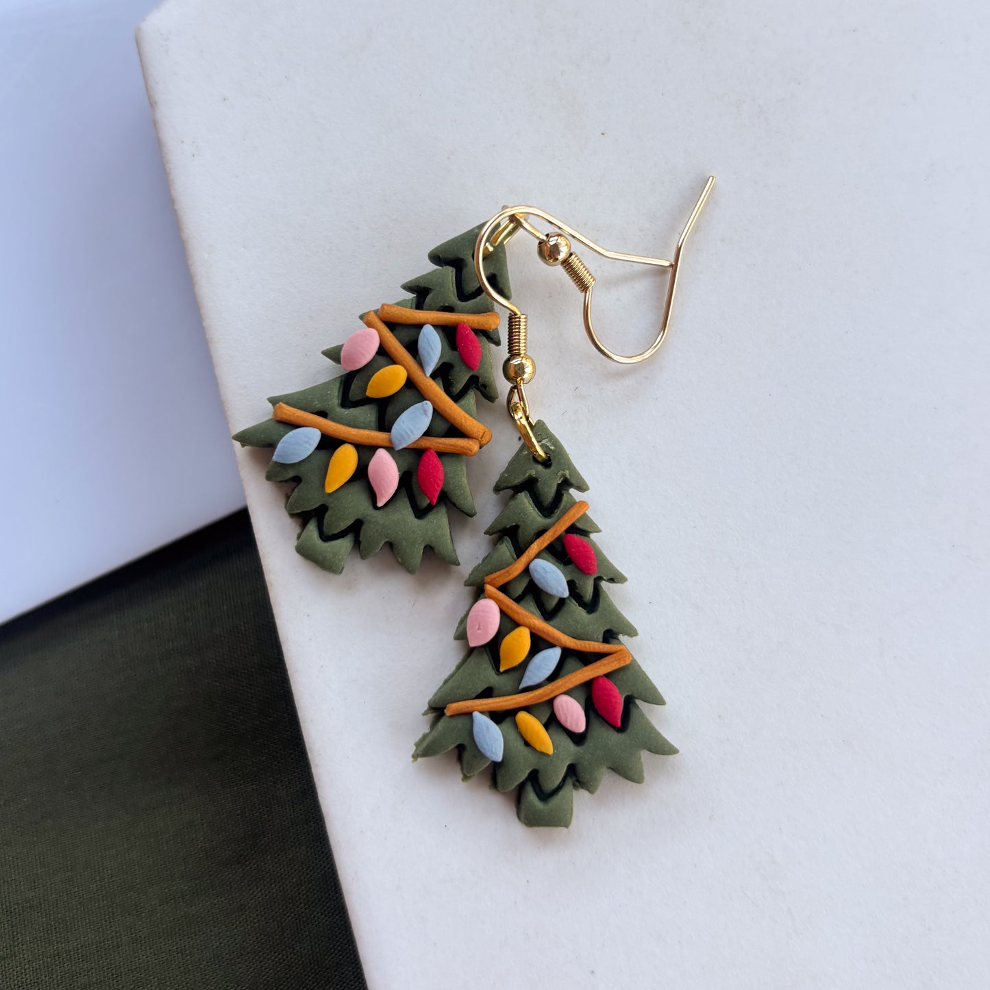 CHRISTMAS LIGHTS ON THE TREE EARRINGS