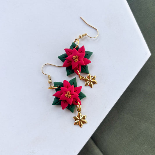POINSETTIA EARRINGS
