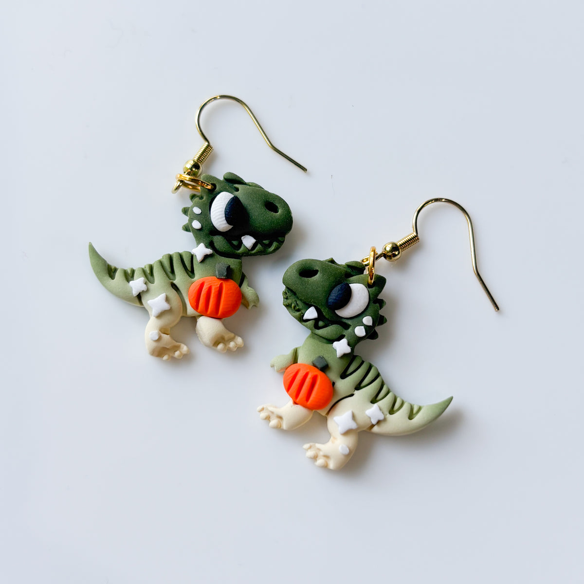 T REX PUMPKIN EARRINGS