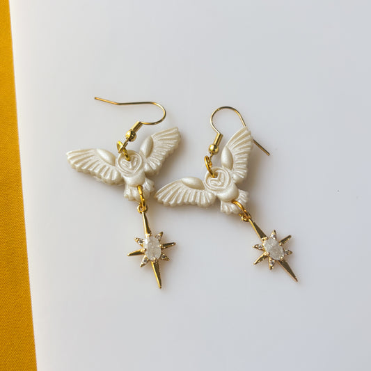 LIL SNOWY OWL EARRINGS