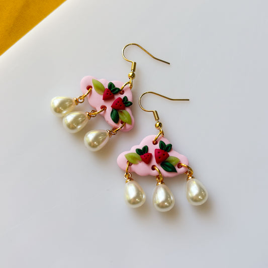 STRAWBERRY CLOUD EARRINGS