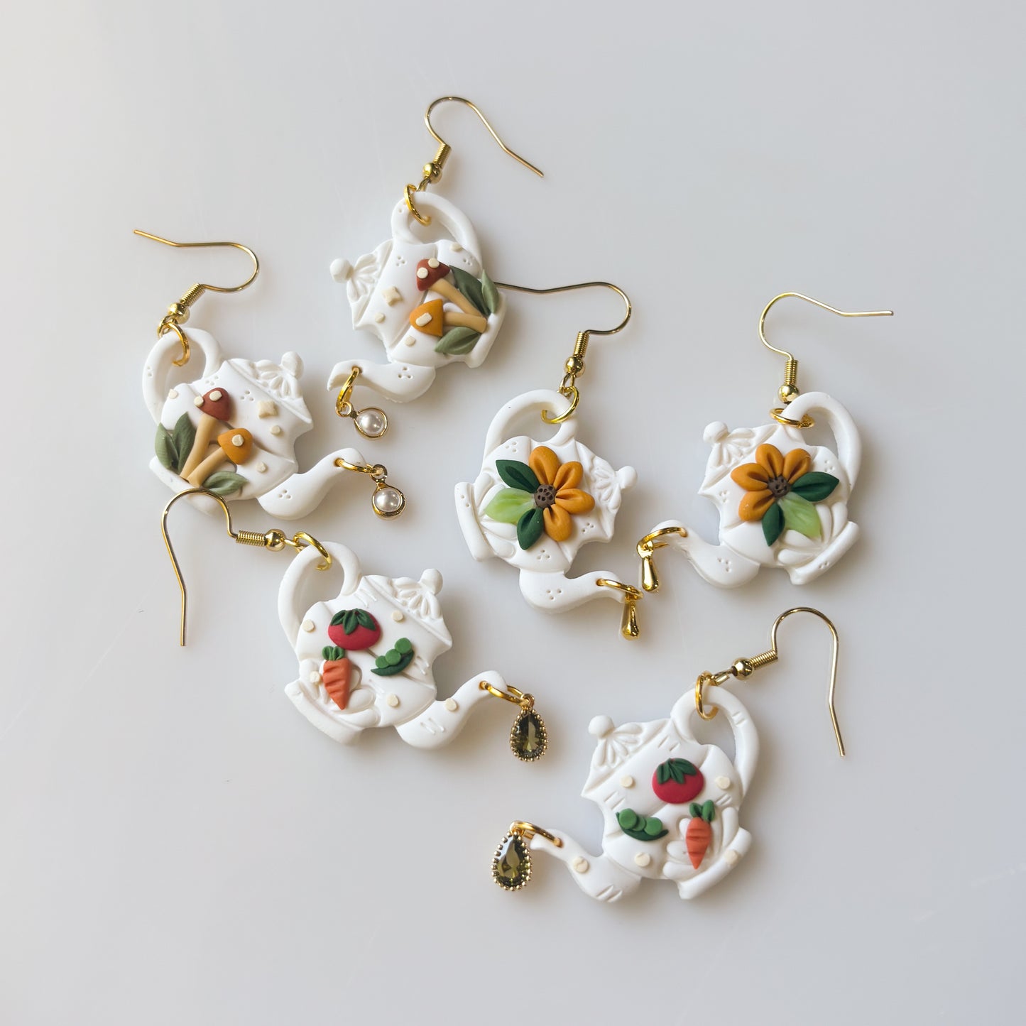 MUSHROOM TEAPOT EARRINGS