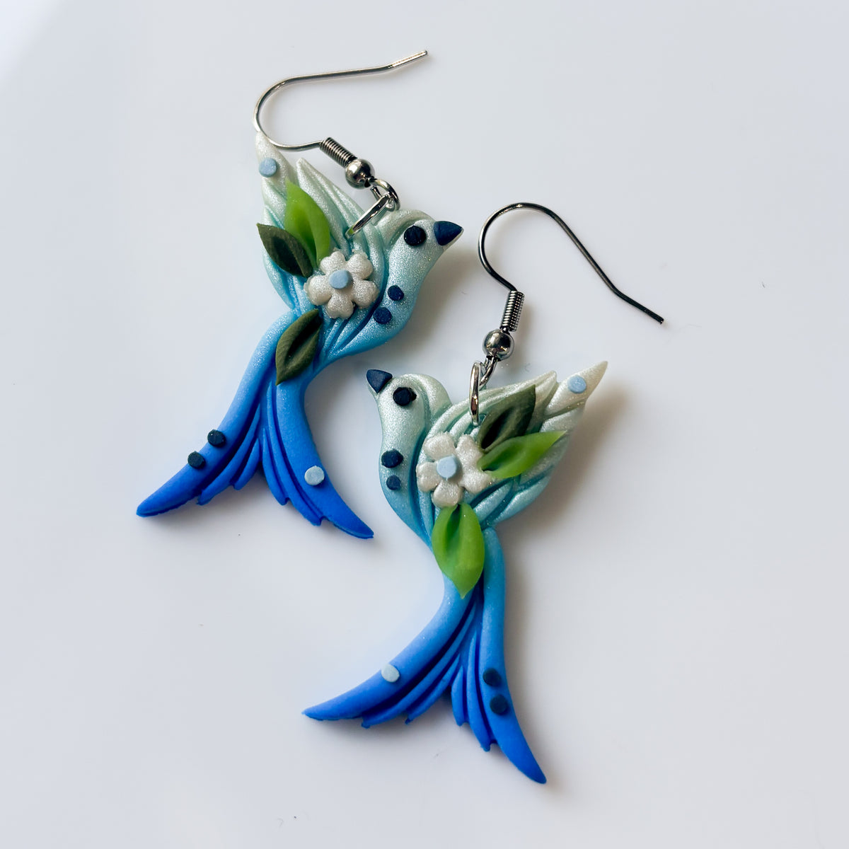 BLUE BIRD EARRINGS