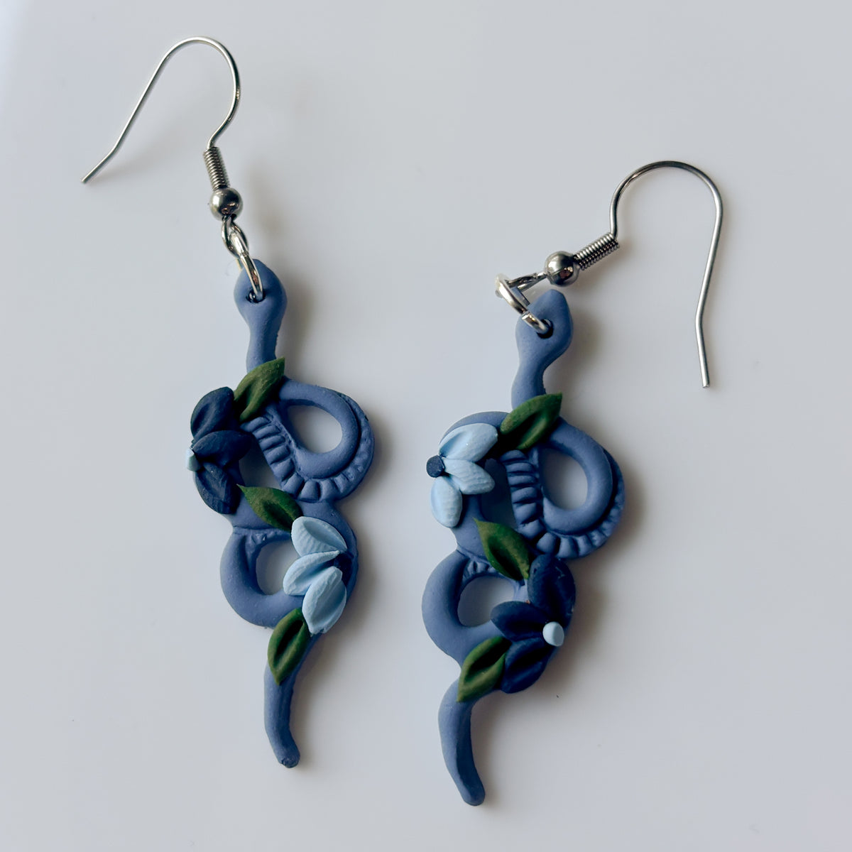 BLUE SNAKE EARRINGS