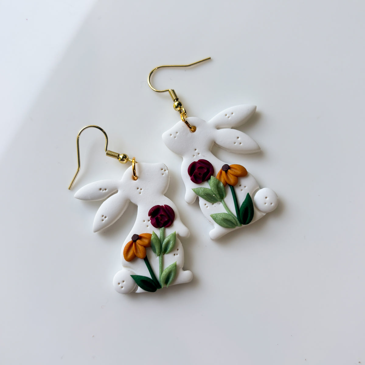 FLORAL RABBIT EARRINGS