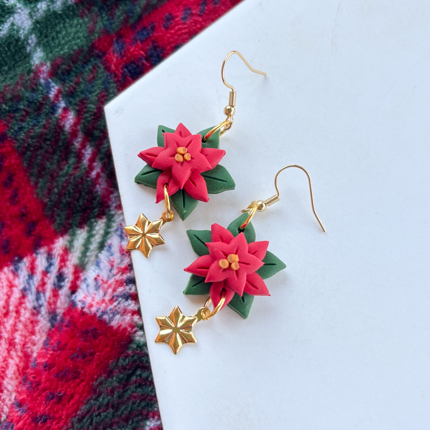 POINSETTIA EARRINGS