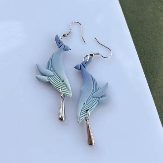 BLUE WHALE EARRINGS