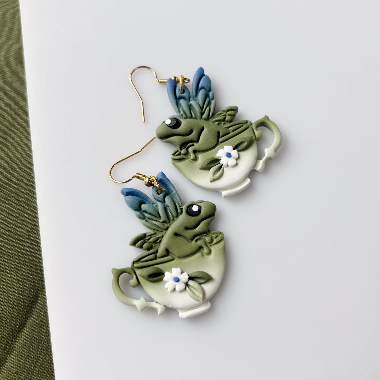 FROGS IN TEACUPS EARRINGS