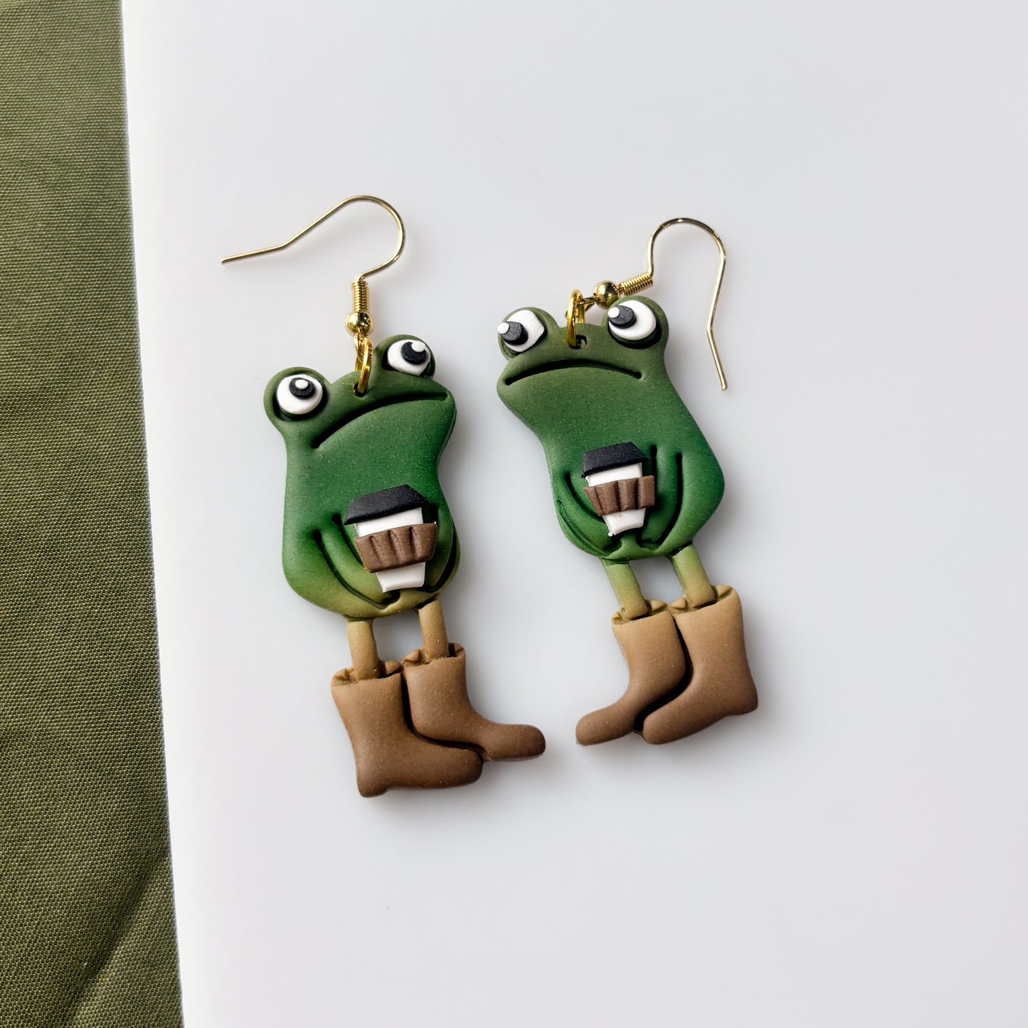 AWKWARD COFFEE FROG EARRINGS