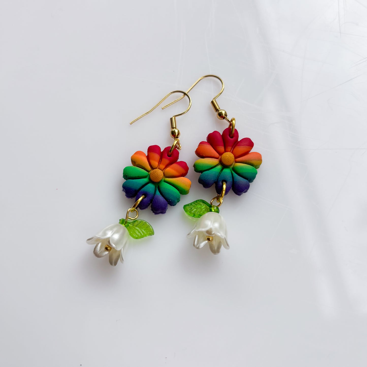 RAINBOW PRIDE EARRINGS (FLOWERS)
