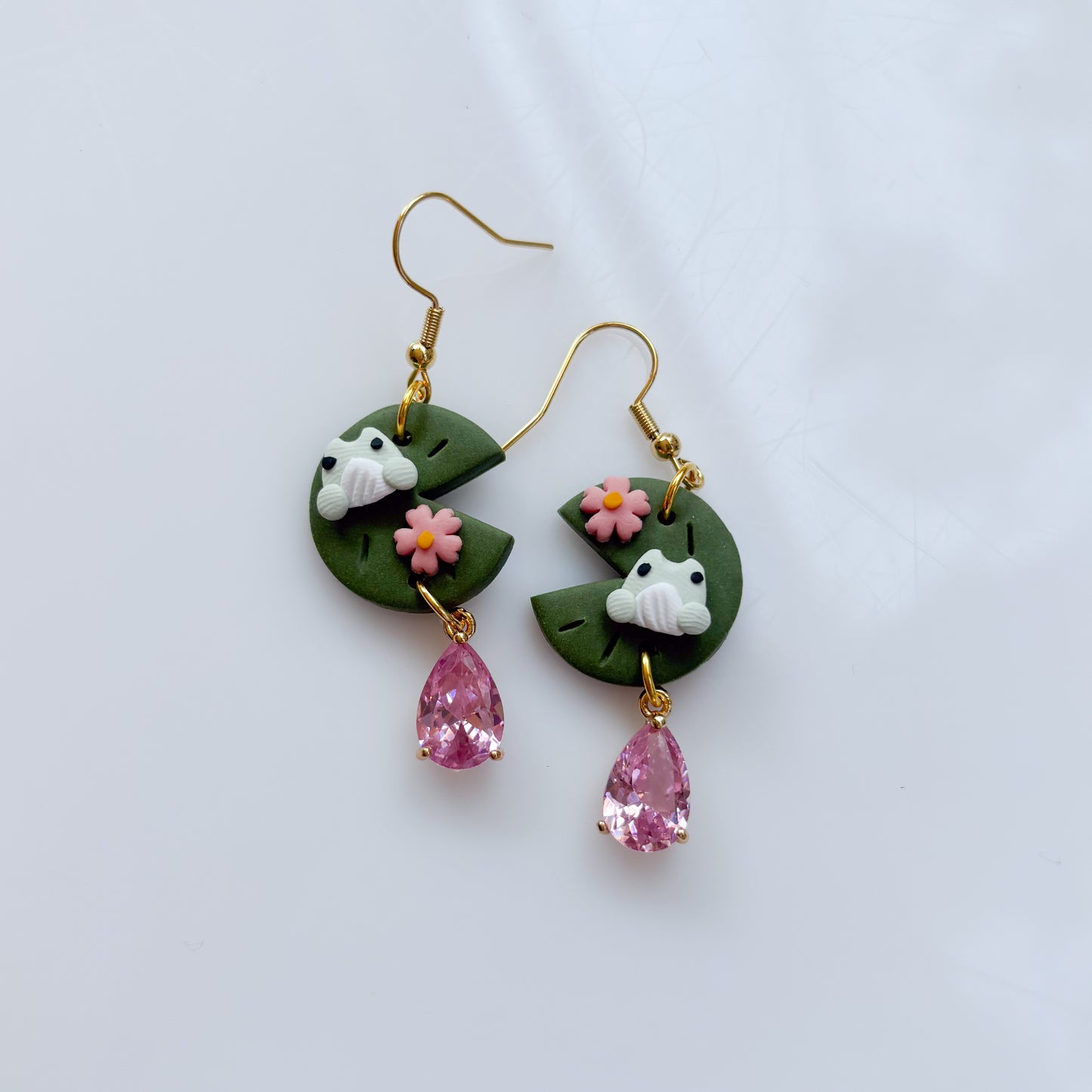 FROG ON LILYPAD EARRINGS