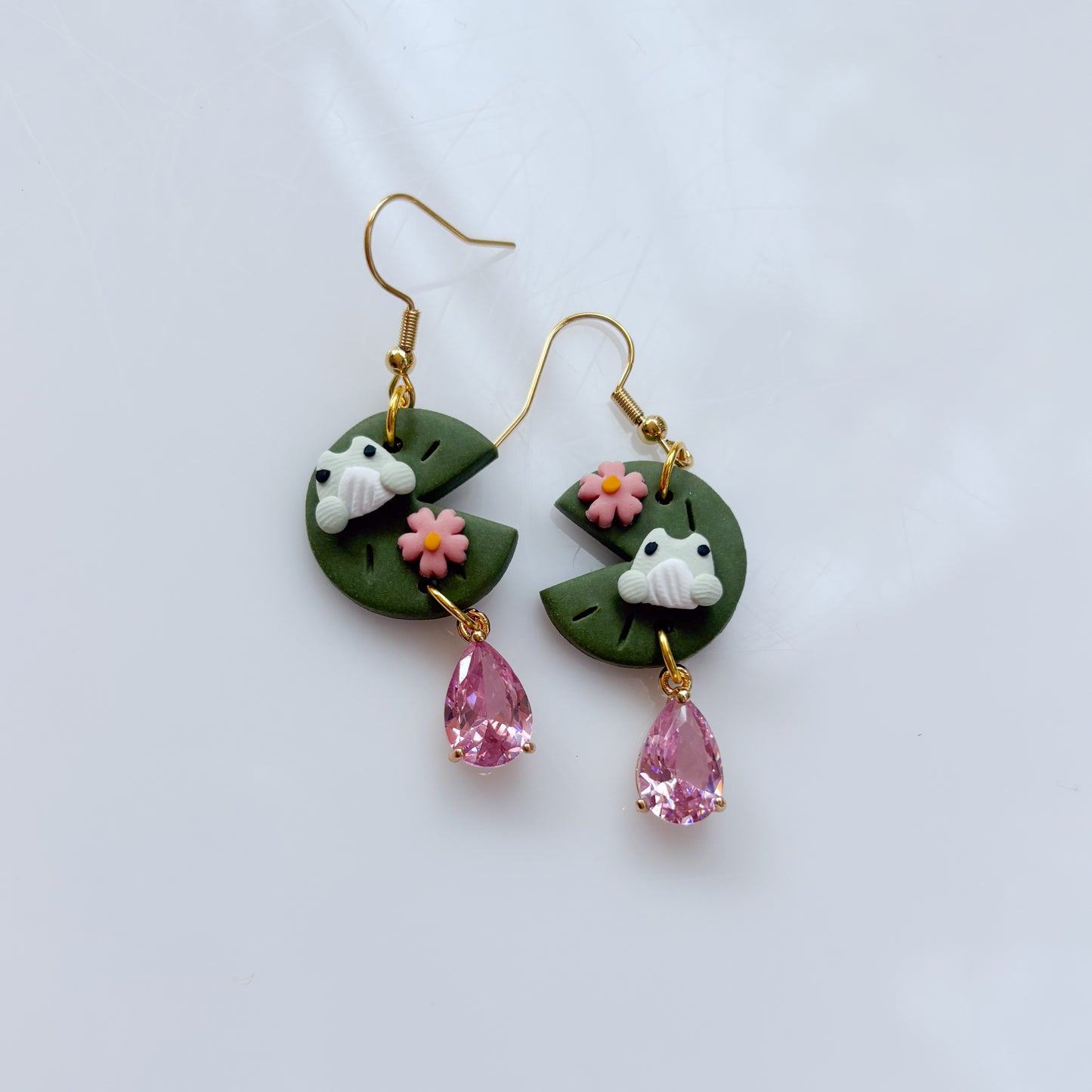 FROG ON LILYPAD EARRINGS
