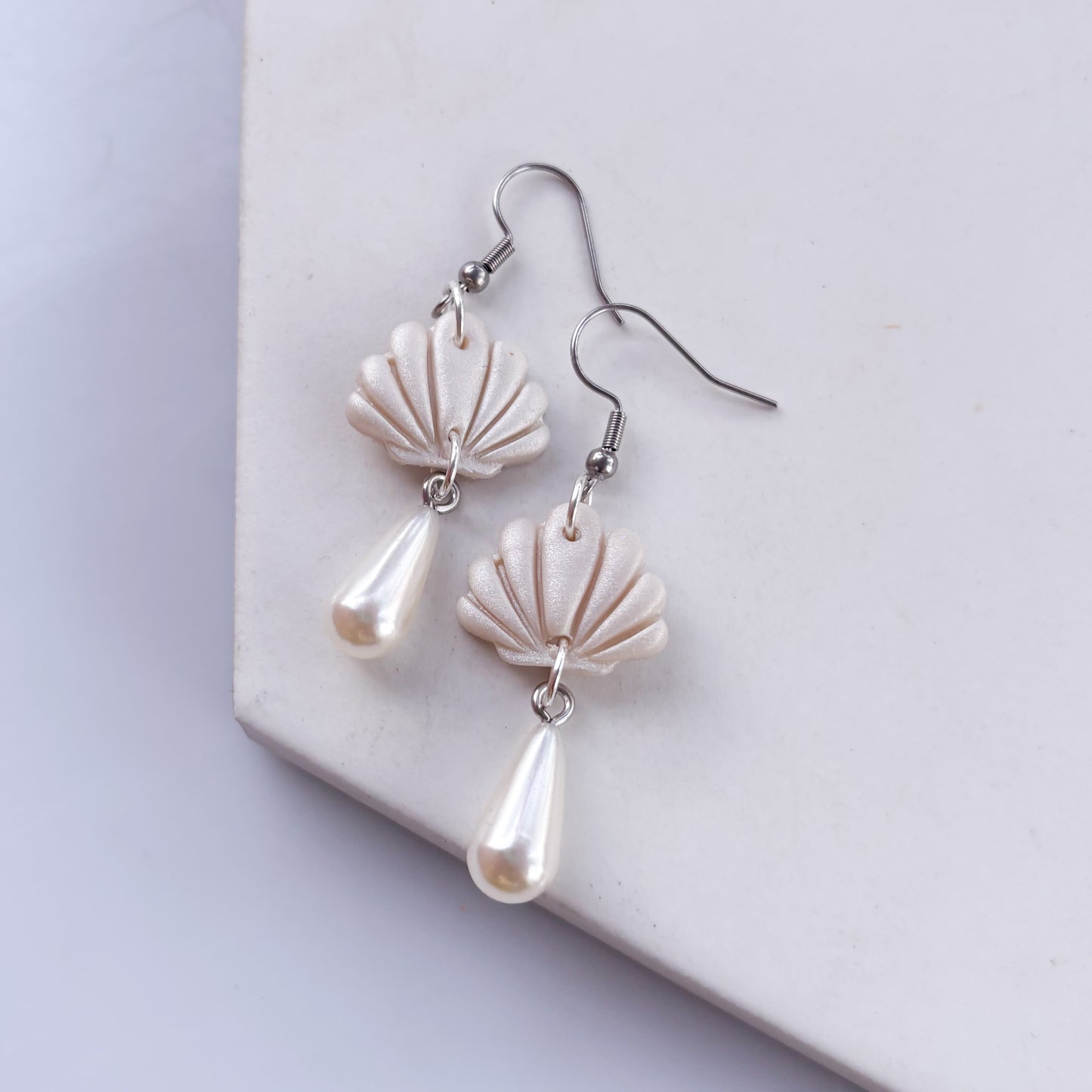SHELL & PEARL EARRINGS
