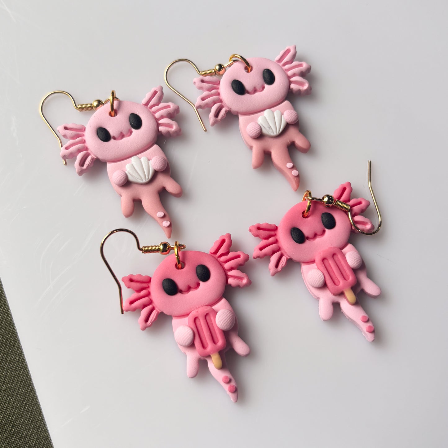 AXOLOTL SEASHELL EARRINGS