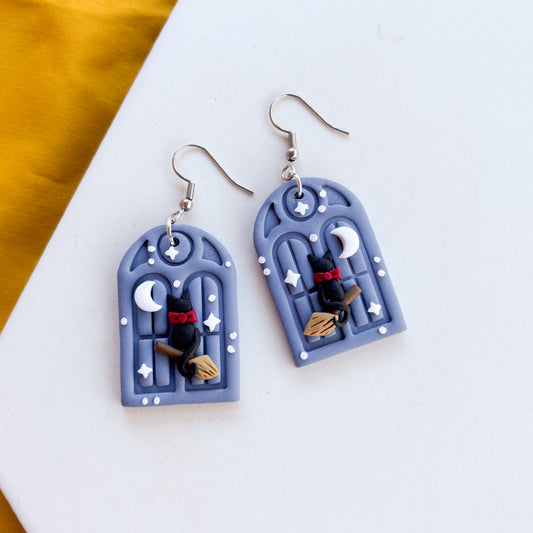 KIKI BLUE WINDOW EARRINGS