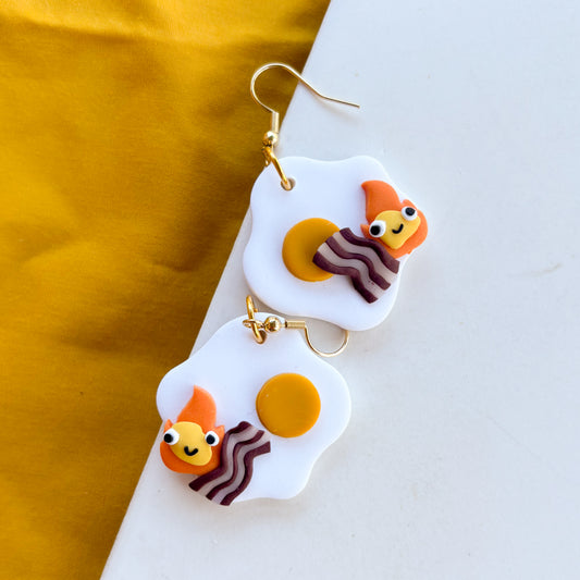 BIG EGG LITTLE FLAME SPIRIT EARRINGS