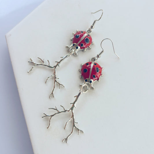 LADYBUG CHARM EARRINGS