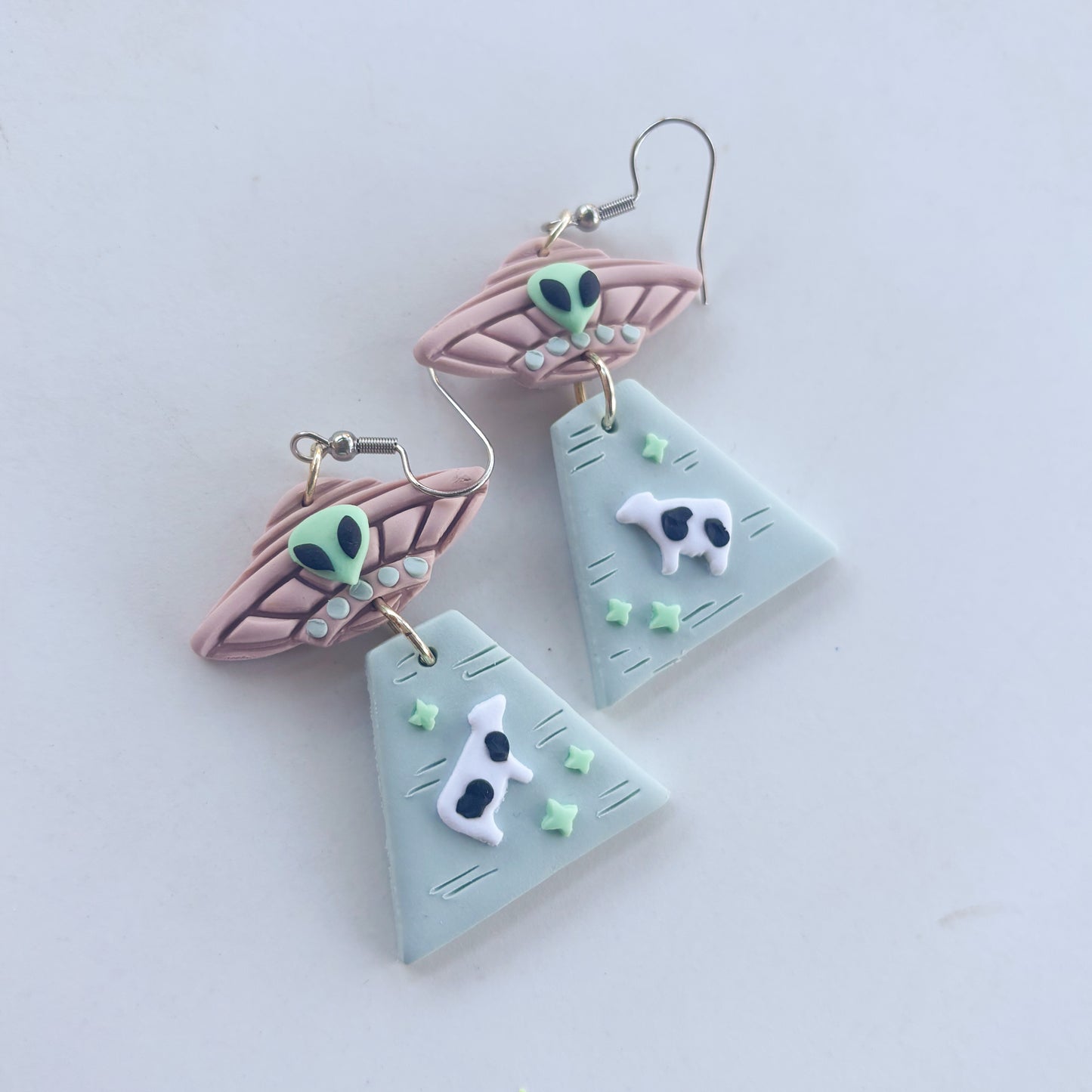 PASTEL ALIEN UFO EARRINGS