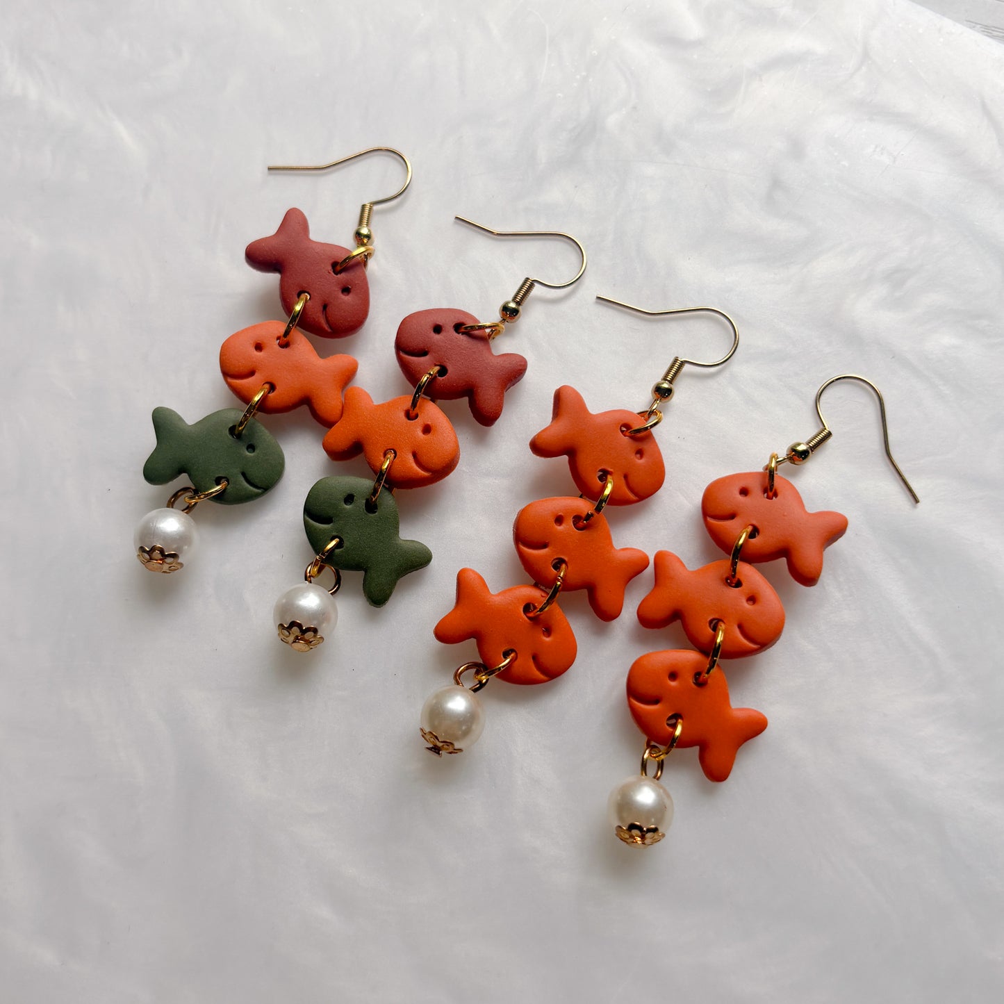 GOLDFISH TRIO EARRINGS