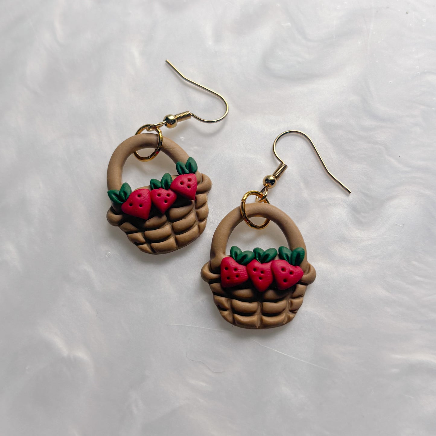 STRAWBERRY BASKET EARRINGS