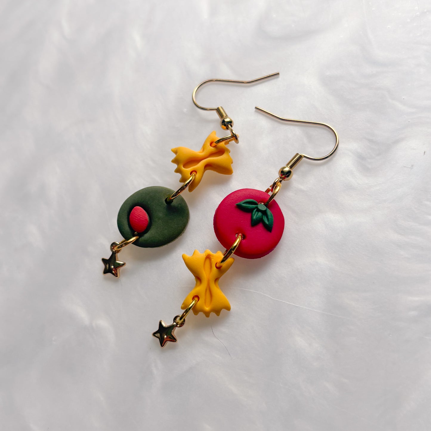 PASTA TOMATO OLIVE EARRINGS